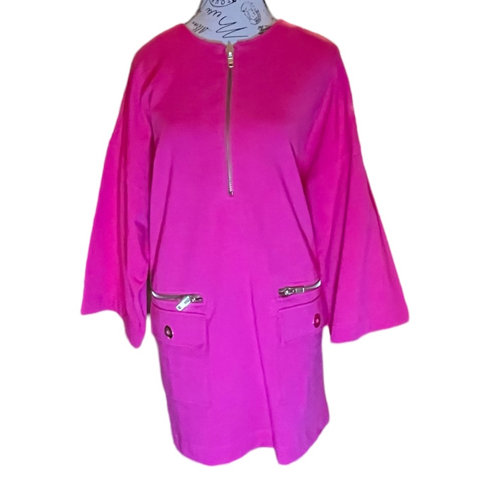 Sutton Studio Fuchsia Pink 1970’s GoGo Dancer Vibe Retro Top, Women’s Size L - Picture 2 of 7